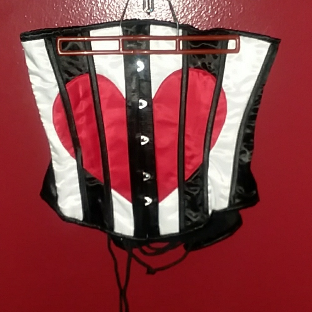 Heavy Red brand steel boned underbust corset